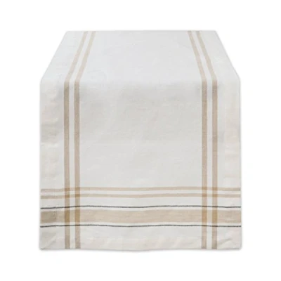 Immagine di DII Copritavolo a Righe, 100% Cotone, Chambray White, Table Runner 14x108