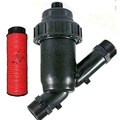 Immagine di Filtro ad anello da 1 1/4&quot;. Capacità di filtraggio: 120 Mesh. Utilizzato in impianti d&#039;irrigazione e irrigazione a goccia.