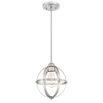 Immagine di Westinghouse Lighting 63620 Apparecchio di illuminazione a sospensione da interno luce singola, finitura in nichel spazzolato