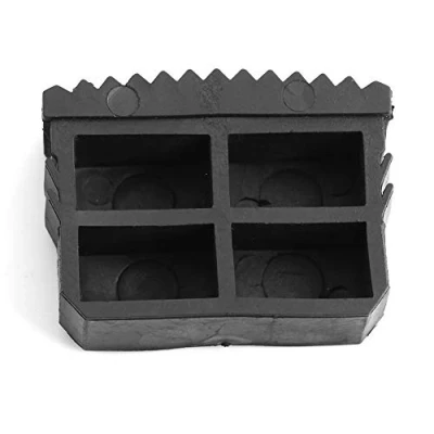 Immagine di piedini per scaletta, scaletta di ricambio in gomma da 4 pezzi/paio Tappetino antiscivolo Soletta cuscino piedi interni misura 57 x 21 mm Scala alluminio Nero