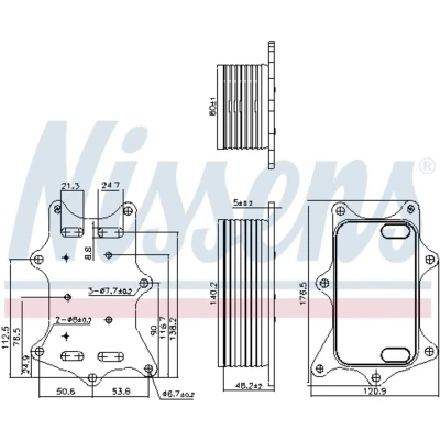 Immagine di NISSENS 91275 Radiatore Olio senza scatola per filtro dell’olio MERCEDES BENZ: Classe C Sedan, T modell