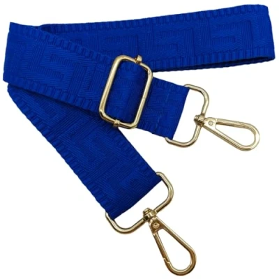 Immagine di Tracolla Regolabile Colorata per Borse Donna Blu Zaffiro, 80 130cm Cinghia della Borsa con Gold Moschettone, Durevole Crossbody Borsa, Chitarra, Moderne Accessori, 3.8cm, 1310