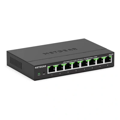 Immagine di NETGEAR Switch Ethernet Plus Multi Gigabit, 8 porte (MS308E) port da 1 G/2,5 G, montaggio su scrivania