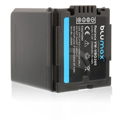 Immagine di Blumax Sostituisce la batteria VW VBG260 compatibile con diversi modelli di fotocamera Panasonic 2100 mAh, 7,4 V, 15,5 Wh