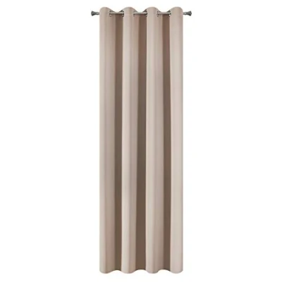 Immagine di Eurofirany Tenda Liscia Blackout Oscurante, 8 Occhielli, Morbida, Moderna, Semplice, per Camera da Letto, cameretta dei Bambini, Soggiorno, Tessuto, Cipria, 135x250cm