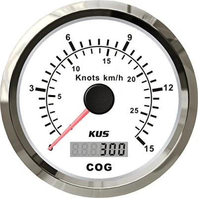 Immagine di KUS GPS Speedometer 15Knots 28KM/H per contachilometri 85mm con retroilluminazione (bianco)