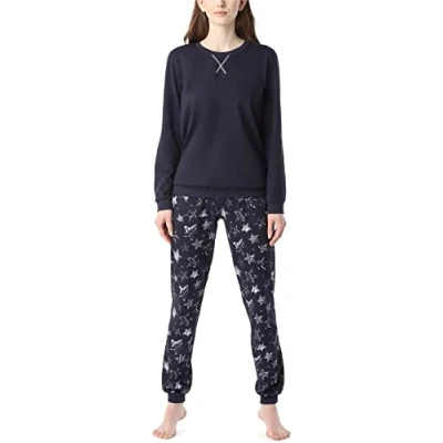 Immagine di Merry Style Pigiama Manica Lunga Donna MS10 168 (Navy (Stella d&#039;Argento), XL)