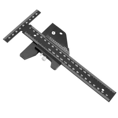 Immagine di QWORK® Righello di T, 150MM per Marcatura in Lega Alluminio, con 0.02 mm Precisione