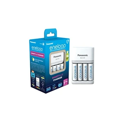 Immagine di Panasonic Smart &amp; Quick BQ CC55 +4x eneloop AA Caricabatterie universale NiMH Ministilo (AAA), Stilo (AA)
