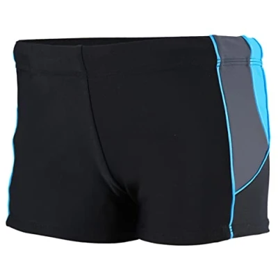 Immagine di Aquarti Calzoncini da Bagno Uomo Boxer, 07 Nero/Grafite/Blu, XL