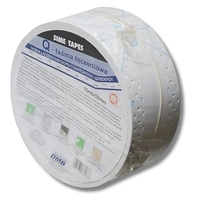 Immagine di nastro per cuciture generico, protezione dei bordi, guida angolare cartongesso, fughe, sigillante Sime Tapes Q, 12 metri lineari/50 mm