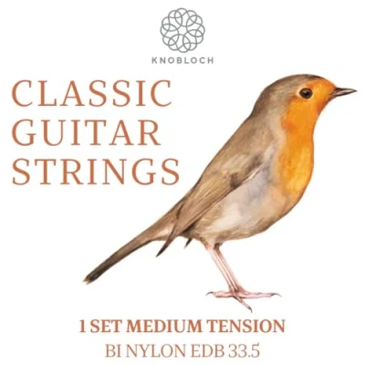 Immagine di KNOBLOCH Strings corde per chitarra spagnola, EDB33.5 ERITHACUS Silver BI Medium Tensione 33.5 Suono Naturale e Rotondo Set di Fiamminga Classica Made in Italy