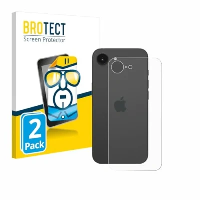 Immagine di brotect Pellicola Protettiva per Apple iPhone 16e (Posteriore) Protezione Schermo (2 Pezzi) [Trasparente, Anti Impronte]