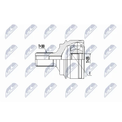 Immagine di NTY NPZ ME 027 Kit Giunto Omocinetico Assale anteriore Dx, Sx