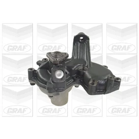 Immagine di GRAF PA733 Pompa acqua con guarnizione coperchio meccanico Ghisa per trasmissione cinghia Poly V FIAT: Fiorino II Van, Pick up