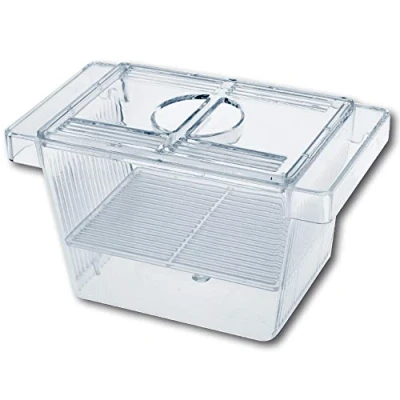 Immagine di Amtra Sala parto acquario 3 in 1 con coperchio, galleggiante, trasparente, 12x6x6 CM