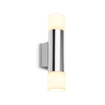 Immagine di BRILONER lampada LED bagno cromo, 27,5 cm, protezione IP44 contro gli spruzzi d&#039;acqua, luce bianca calda, da parete, a specchio per bagno, LED,