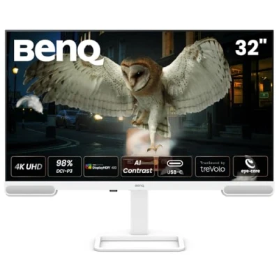 Immagine di BenQ EW3290U 32&quot; 4K con copertura cromatica P3 pari al 98%, esclusivo AI Contrast, altoparlanti integrati a 2.1 canali woofer, 1 USB Type C, 3 porte HDMI, design ergonomico e tecnologia Eye Care