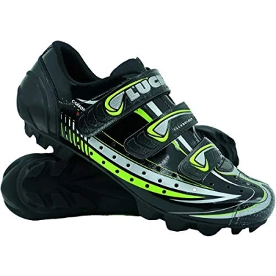 Immagine di LUCK Scarpe da Ciclismo Master, con Suola di Carbonio E Tripla Striscia per Una Fissaggio, Nero. (47 EU)