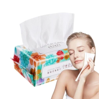 Immagine di salviette viso in cotone Asciugamani di carta per addensati con motivo perle,Asciugamani grandi, igieniche asciutte lavare viso, pelle sensibile, Puzzlegame