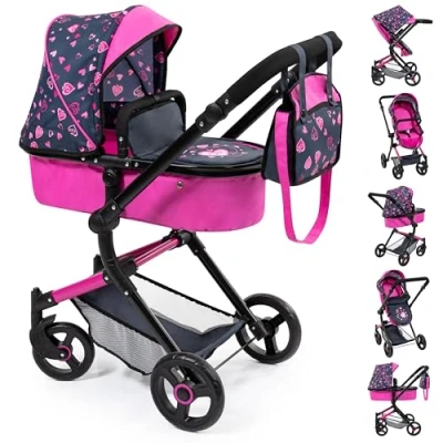 Immagine di Bayer Design 18418AA Passeggino per bambole Neo Vario, Carrozzina bambole, regolabile in altezza
