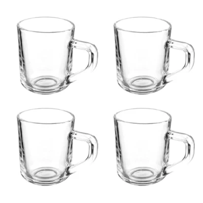 Immagine di San Ignacio Set 4 tazze vetro caffè con manico 80ml collezione VIVALTO