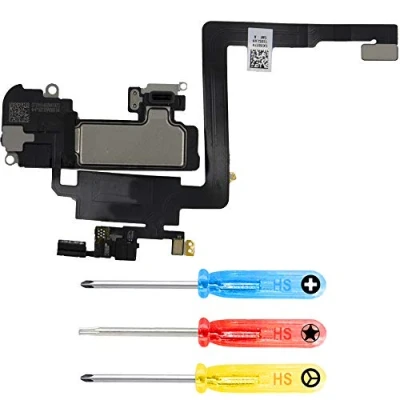 Immagine di MMOBIEL Altoparlante auricolare compatibile con iPhone 11 Pro Max 2019 Ricambio altoparlante/auricolare Include sensore di prossimità e cacciaviti