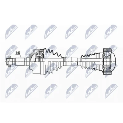 Immagine di NTY NPW ME 164 Albero motore / Semiasse Assale anteriore 691 MERCEDES BENZ: Sprinter 3.5 T Camion pianale/Telaio, Bus