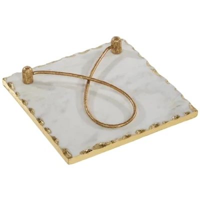 Immagine di Mud Pie Portatovaglioli Gold Edge, 20,3 x cm