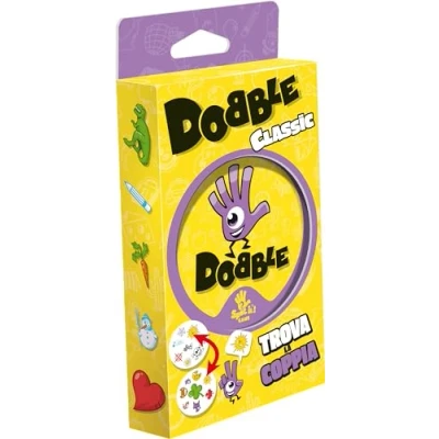 Immagine di Asmodee: Dobble Classic Blister Eco, Versione Mini, Divertente Gioco di Carte per Tutta la Famiglia, 5 mini giochi, 2 8 Giocatori, 6+ Anni, Edizione in Italiano