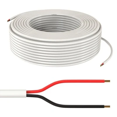 Immagine di Lumonic 2x 0,34mm² cavo di controllo LED bianco 10m I flessibile a 2 conduttori schermato, prolunga LiYY, alimentazio