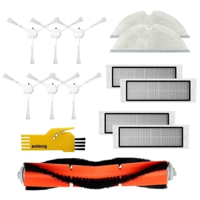 Immagine di Accessori per Xiaomi 1C XM200022 25012 Aspiratore Robot Aspirapolvere Pezzi di ricambio Pacchetto 1 spazzole principali e 4 filtri Hepa 6 laterali 2 panni la pulizia