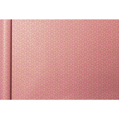 Immagine di Clairefontaine Ref 223828C Rotolo di carta da regalo kraft (rotolo singolo) 35 cm larghezza x 5 m lunghezza, riciclata 70 g/m² motivo fiori rosa