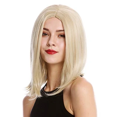 Immagine di WIG ME UP YZF 4358 24B/613B Parrucca Donna Bob lungo Corta Liscia Riga in mezzo Non centrata Mix Biondo chiaro