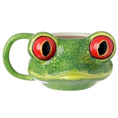 Immagine di Caribou Living Tazza 3D a forma di testa rana con albero, design innovativo, per bevande calde, caffè, tè, cioccolata calda