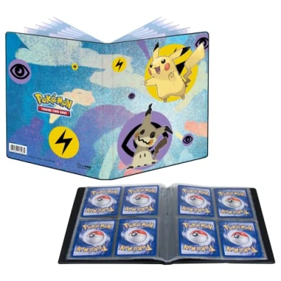 Immagine di Ultra PRO Portafoglio Pokémon Pikachu e Mimikyu 4 tasche per carte collezionabili, proteggere conservare fino a 40 collezionabili di dimensioni standard da gioco