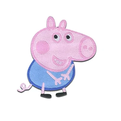 Immagine di Peppa Pig &#039;George Pig&#039; Toppe termoadesive Patch Toppa ricamate, misura: 5,1 x cm