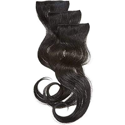 Immagine di Balmain Extension per capelli DoubleHair, di umani, 3 pezzi, 40 cm lunghezza, numero 1 nero, 0,11 kg