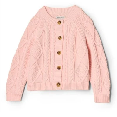 Immagine di Amazon Essentials x Sofia Grainge Cardigan da Pescatore Unisex Bimbi, Rosa Chiaro, 24 Mesi