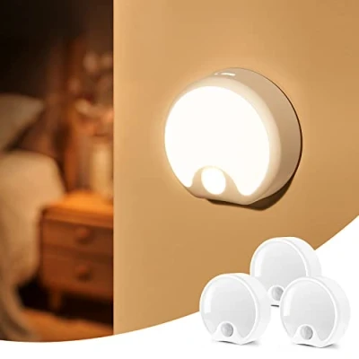 Immagine di One Fire Luci LED Luce Notturna Bambini [3 Pezzi], 50Lume+38 USB Ricaricabile, Sensore Movimento 3 Modalità(AUTO/ON/OFF),Sensore Di Per a Batteria