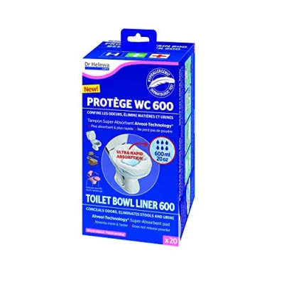 Immagine di Dr Helewa DHW60020 Proteggi WC, confezione da 20 sacchi assorbenti, 600 ml