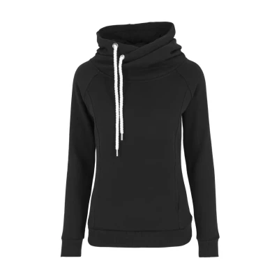 Immagine di Urban Classics Raglan HIGH NECK Felpa con cappuccio, Donna, Taglia: Small, Black