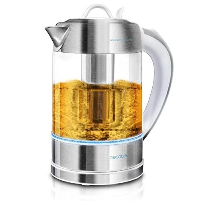 Immagine di Cecotec Bollitore elettrico ThermoSense 370. 1,7 L, 2200 W, base a 360º, filtro anticalcare, senza BPA, doppio sistema di sicurezza, acciaio inossidabile