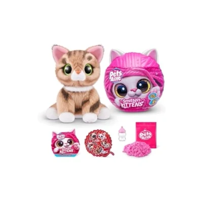 Immagine di Pets Alive Smitten Kittens Surprise, Ginger, Nurture Play, Soft Toy Unboxing, Interactive, 10 Sounds, Ultra Plushies, Adopt Electronic Pet Kitten (Ginger)