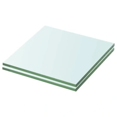 Immagine di vidaXL Mensole in Vetro Trasparente 2 pz 20x15 cm