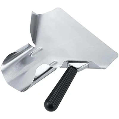 Immagine di Pala per patatine fritte ANCLLO,Scooper frittare in acciaio inox,Scoop francese inox con doppie maniglie,Bagger frittura manico destro