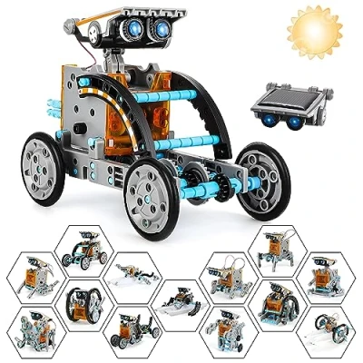 Immagine di Weinsamkeit Robot Solare, STEM Kit Solare Giocattoli 13 in 1 Set di Esperimenti Scientifici per Edifici Educativi Regali Bambini Ragazzi Ragazze, 8 9 10 11 12 Anni