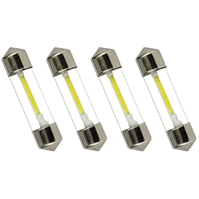 Immagine di TABEN 31mm Lampadina LED a Festone COB Chipset Vetro C5W DE3175 DE3021 DE3022 3175 Porta Laterale per Auto Luce di cortesia Cupola Interna Mappa Lampadine da Lettura (Confezione 4)
