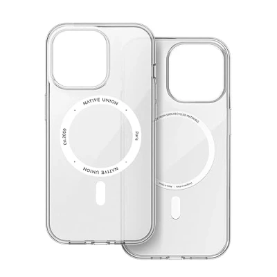 Immagine di Native Union (Re Clear Case Custodia trasparente anti ingiallimento Compatibile con MagSafe Materiali riciclati Protezione antigraffio di grado militare per iPhone 13 Pro