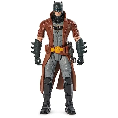 Immagine di DC Comics, Action Figure Batman Armatura Marrone, Supereroe Giocattolo in Scala, Personaggio Mondo Alto 30 cm, con 11 Punti di Articolazione, Giochi per Bambini e Bambine, 3+ anni